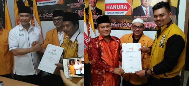 Fasha dan Maulana saat mengembalikan formulir dihari terpisah.